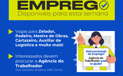 Agência do Trabalhador de Sarandi inicia semana com 242 vagas de emprego disponíveis