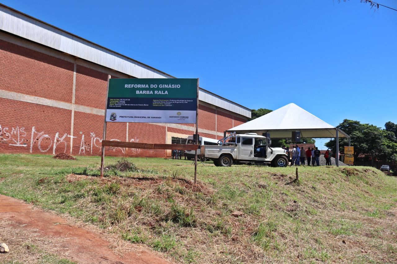 Assinatura de Ordem de Serviço da Reforma do Ginásio Barba Rala