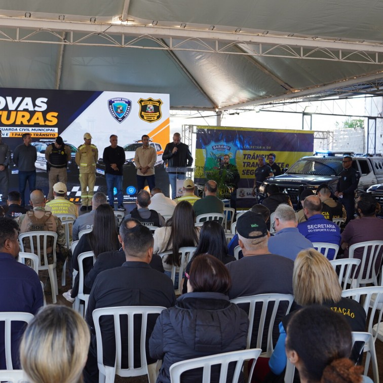 Prefeitura de Sarandi entrega novas viaturas e motocicletas para reforçar a segurança pública
