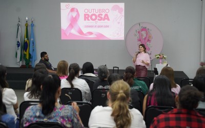 Outubro Rosa 2026: Secretaria de Saúde promove ação voltada ao cuidado das profissionais que cuidam da população