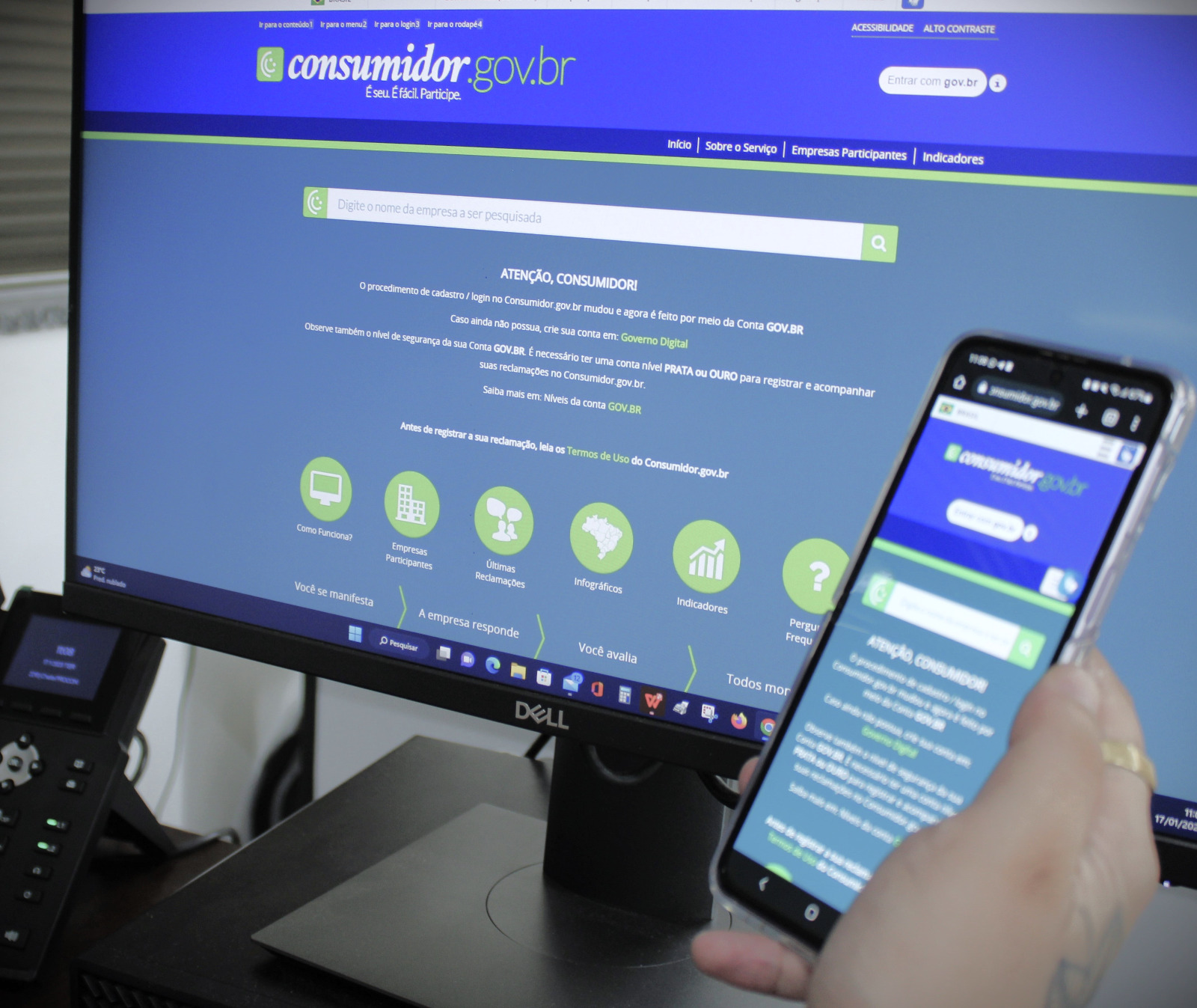 Plataforma consumidor.gov.br apresenta bons índices de resolução de problemas em Sarandi
