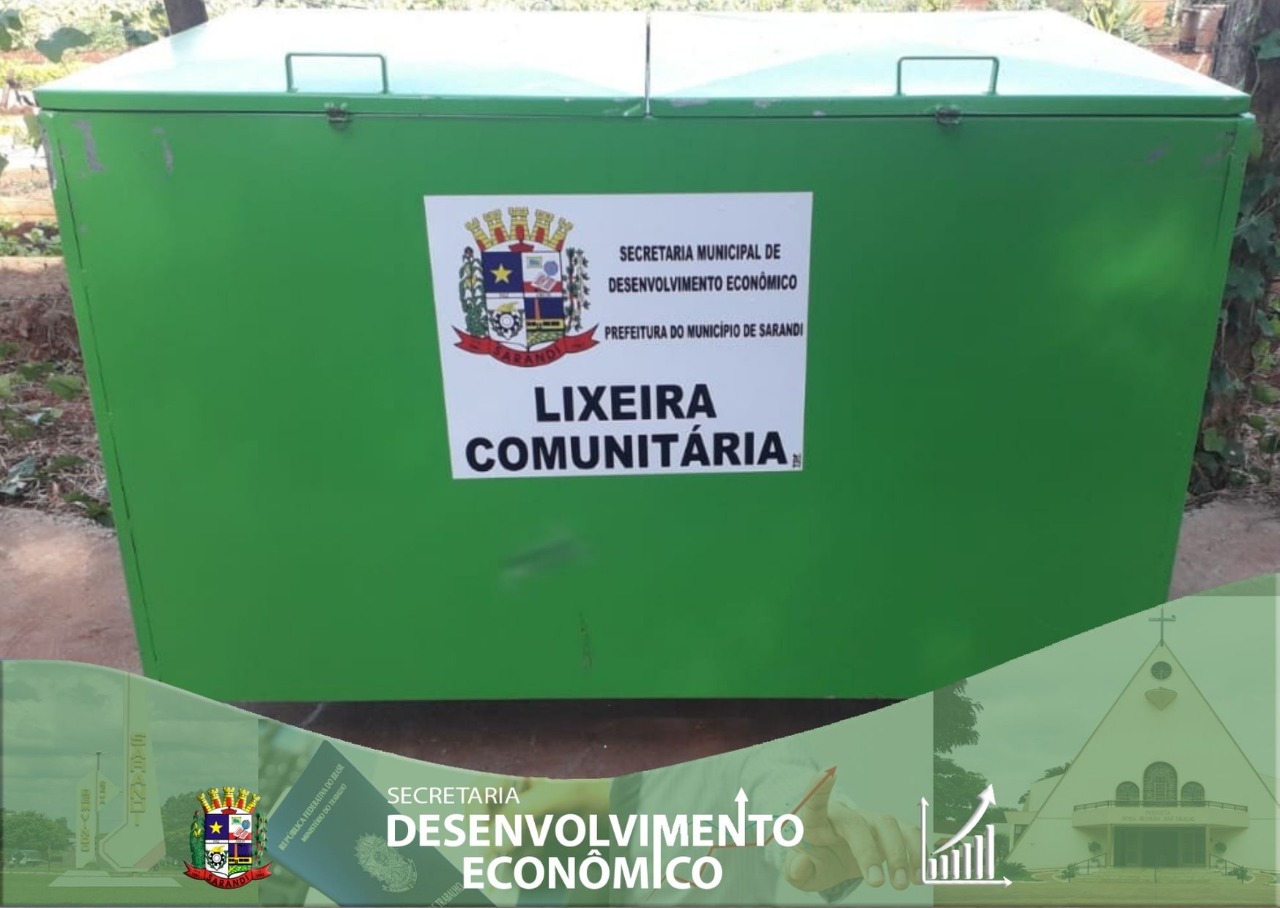 Instalação de contêineres de lixo nas hortas comunitárias de Saradi