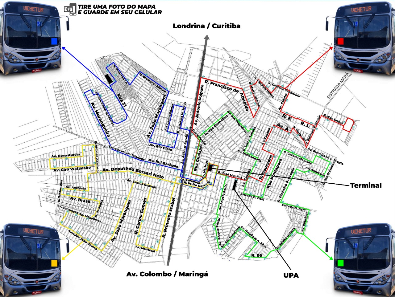 Nova empresa de transporte coletivo urbano em Sarandi apresenta frota